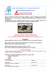 Stage de dressage - niveau amateur et club avec Anne-Sophie CAMBOURIEU @ Ecurie des palmiers